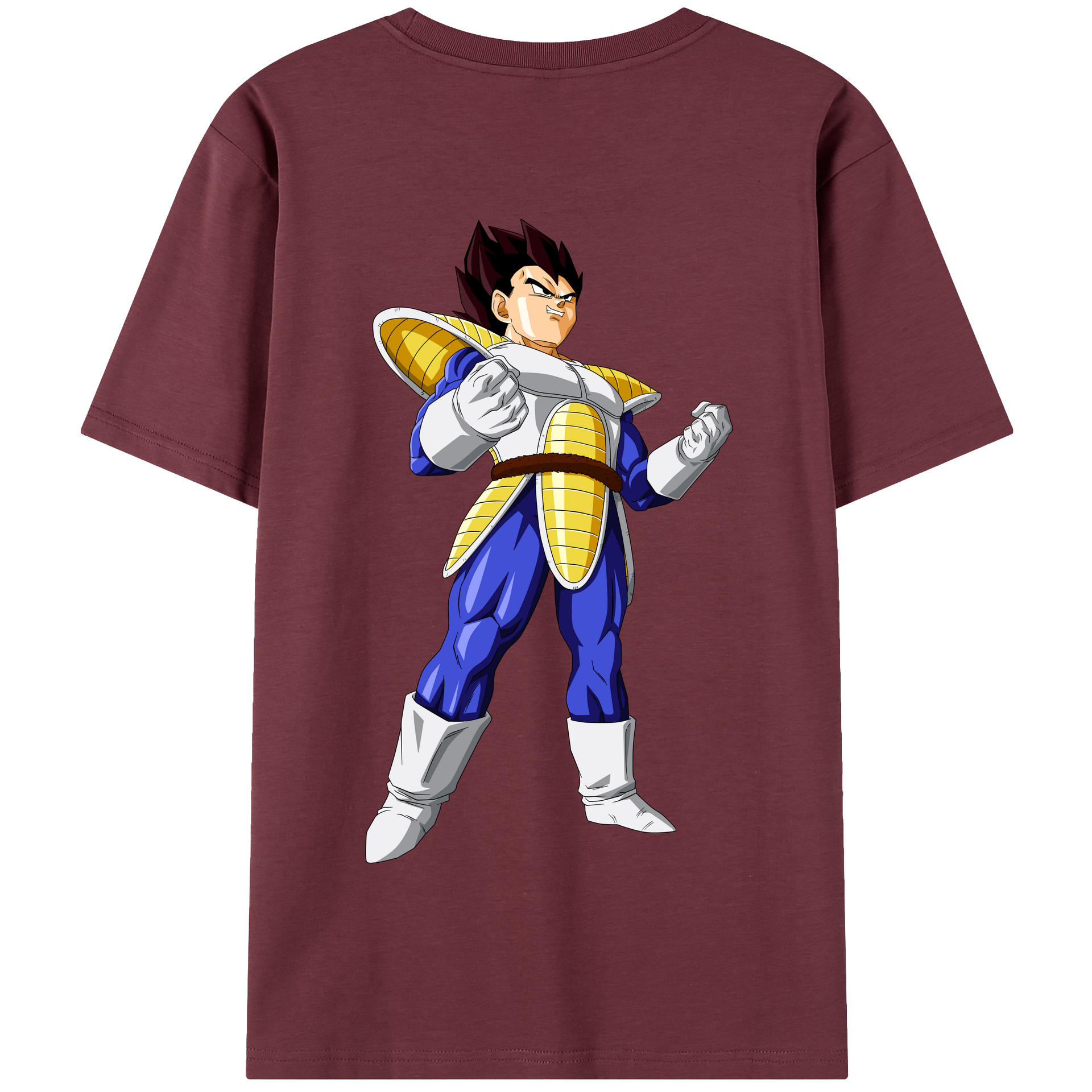（画像用） ドラゴンボール ベジータ四世（Bejīta Yonsei）DRAGON BALL Vegeta IV 綿100％半袖Tシャツ（背面プリント）